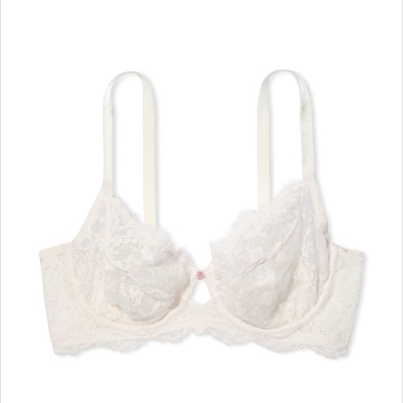 Victoria's Secret Elegant Lace Underwire Bra - Cream 36DDD - Picture 7 of 7